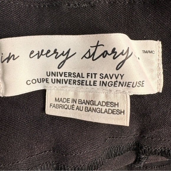 Pennington's In Every Story Black Savvy Straight-Leg Pant Size 18 Petite - Picture 9 of 12